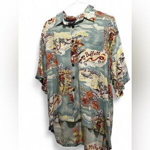 Vintage Jimmy Buffet Shirt Men's Size Large Button Up Music Tour Odyssey  Giant